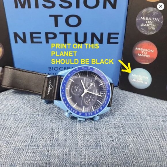 COPY - Swatch Omega Moonswatch Mission to Neptune the Moon Mercury Watch etc - Picture 3 of 14